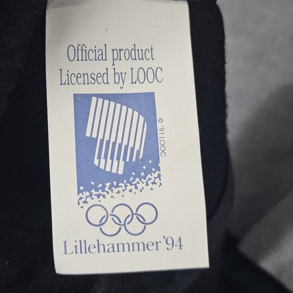Vtg Lillehammer 1994 Hockey Winter Olympics Black Wool Hat Cap Norway Earflaps - Picture 6 of 9